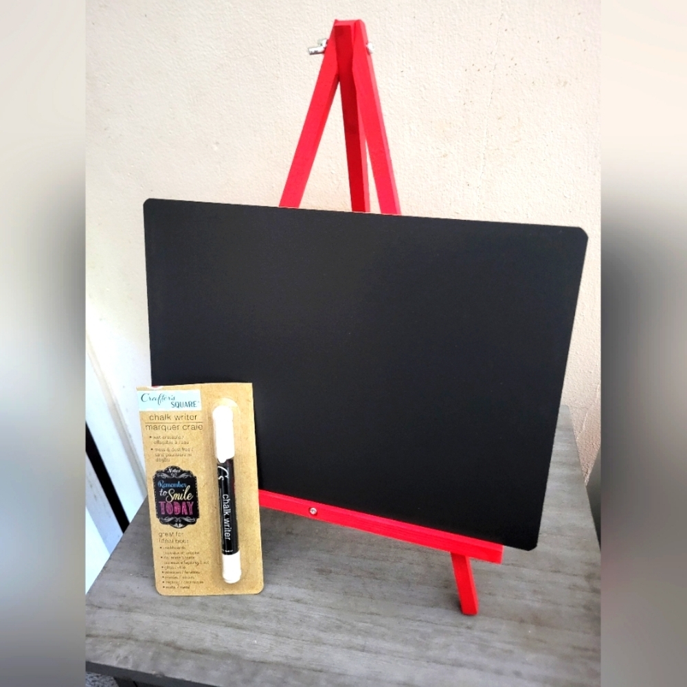 Handcrafted CHALKBOARD WITH EASEL & CHALK